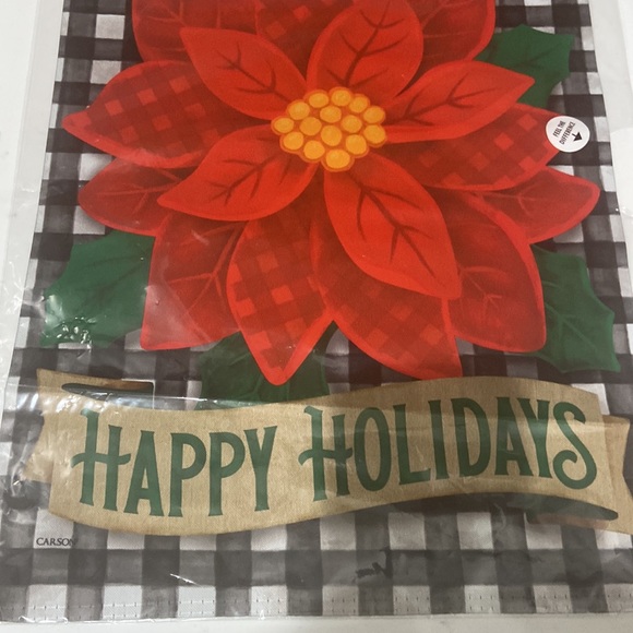 Garden flag Happy Holidays NEW  Creekside garden flag double-sided - Picture 2 of 6